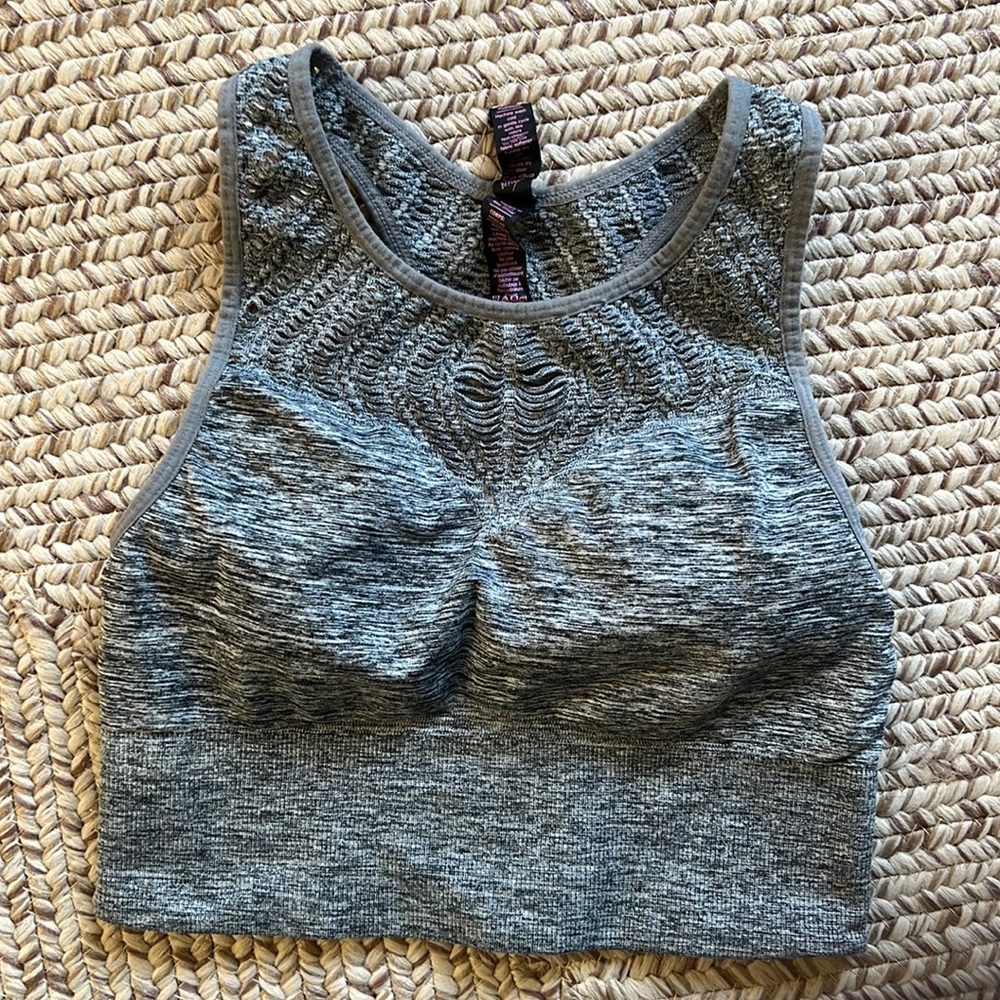 Betsy Johnson Sports Bra Gray